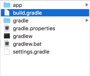 Sélectionnez le fichier build.gradle