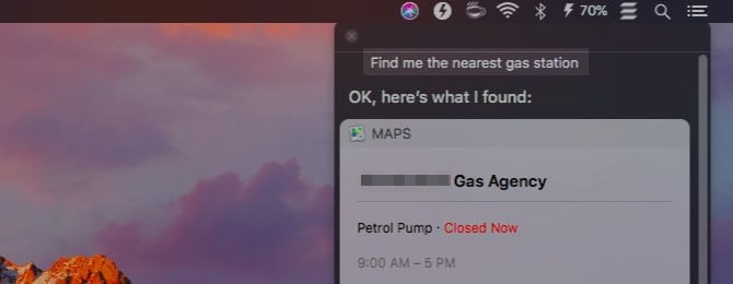 find gas station siri mac