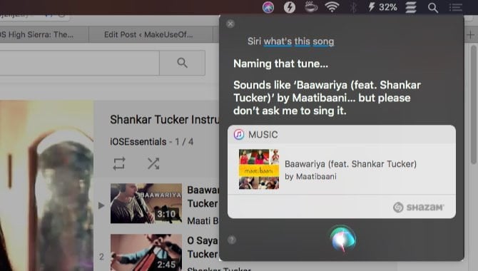 identify song siri mac