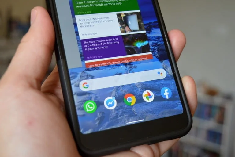 Applications et gestes sur Android 10