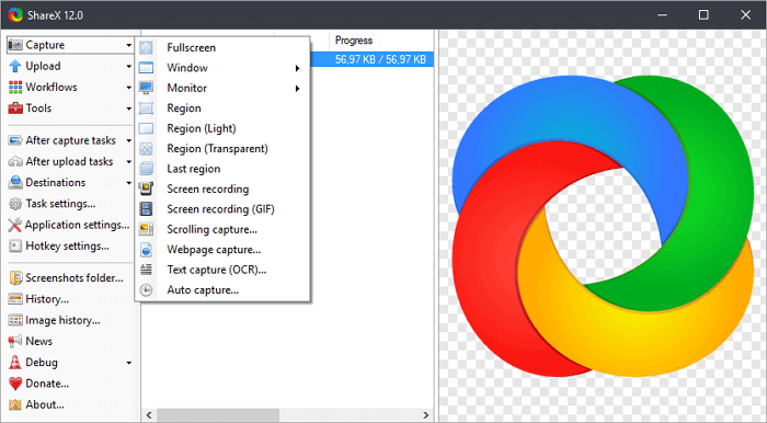 ShareX pour enregistrer l'écran sur Windows