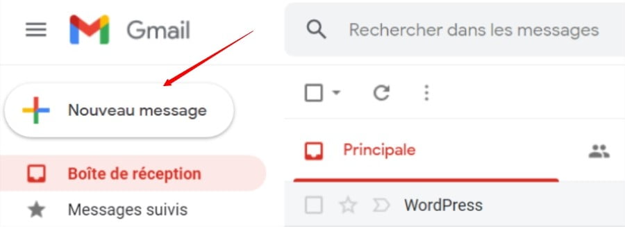 Créer un nouveau message dans gmail