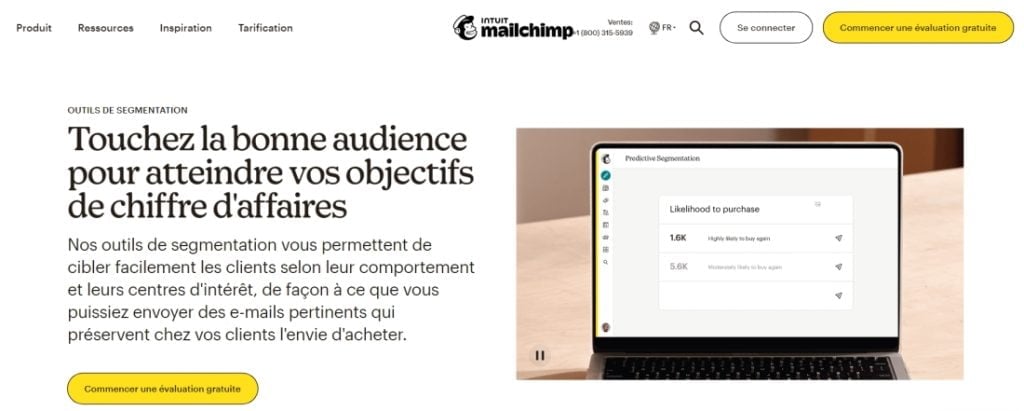 La segmentation de l'audience dans mailchimp